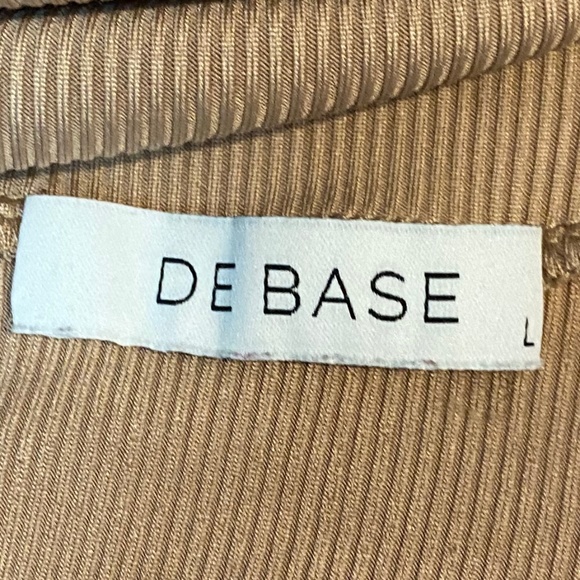 DE BASE Long Sleeve Mocha Ribbed Bodysuit - Picture 4 of 5